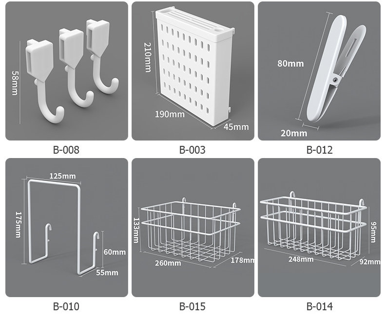 Hot sales Peg Board wall organizer clear pegboard rack black  pegboard hooks accessories pegboard display