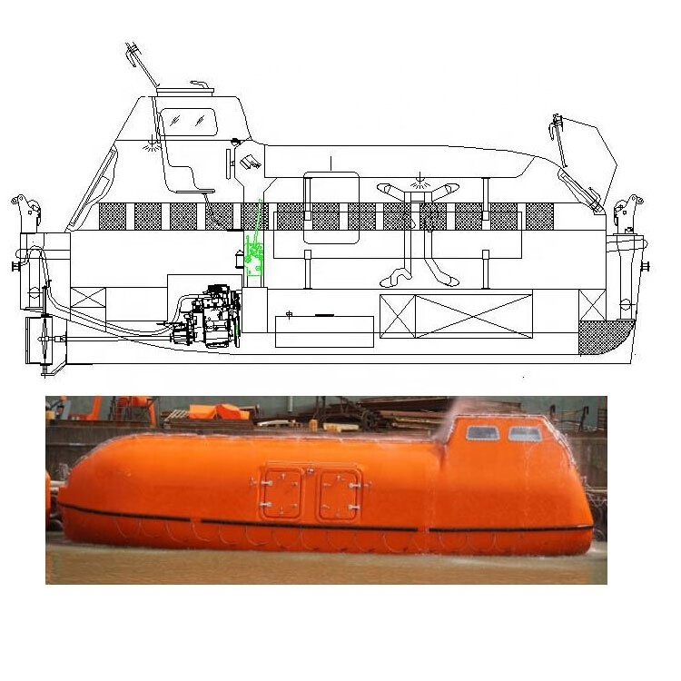 Solas 6 Person GPR Open type Rescue Life Boat