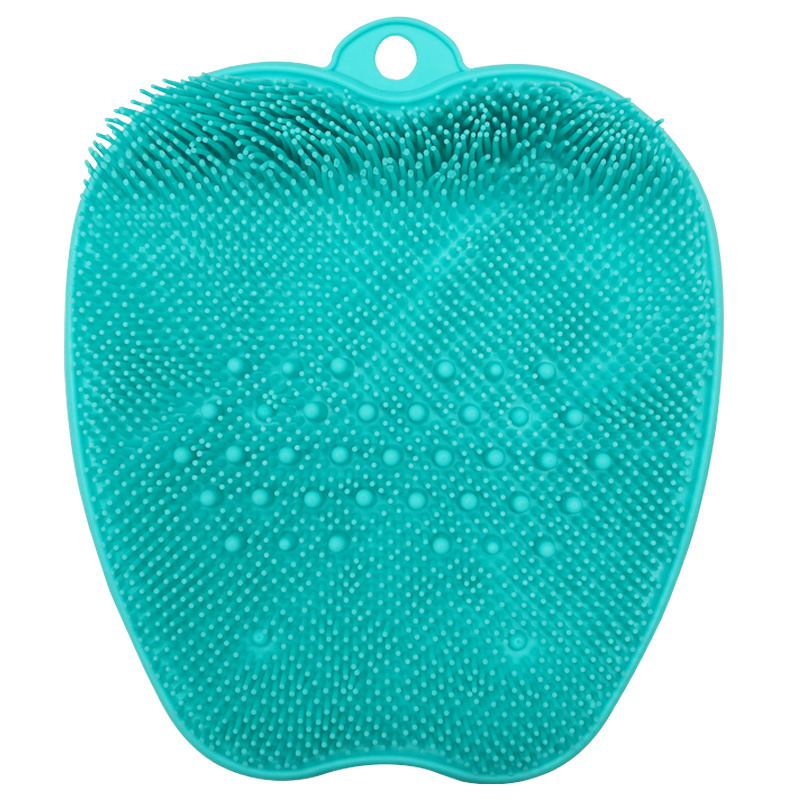 Bath Apple Shape Soft Brush Non-Slip Suction PVC Cleaner Massager Shower Foot Scrubber