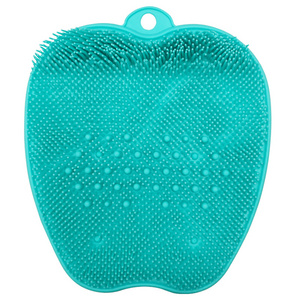 Bath Apple Shape Soft Brush Non-Slip Suction PVC Cleaner Massager Shower Foot Scrubber