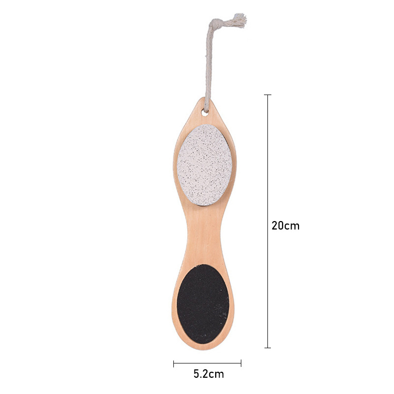 Hot selling wooden feet brush  feet dead skin stone Multi function Foot rasp Foot File custom feet scrubber