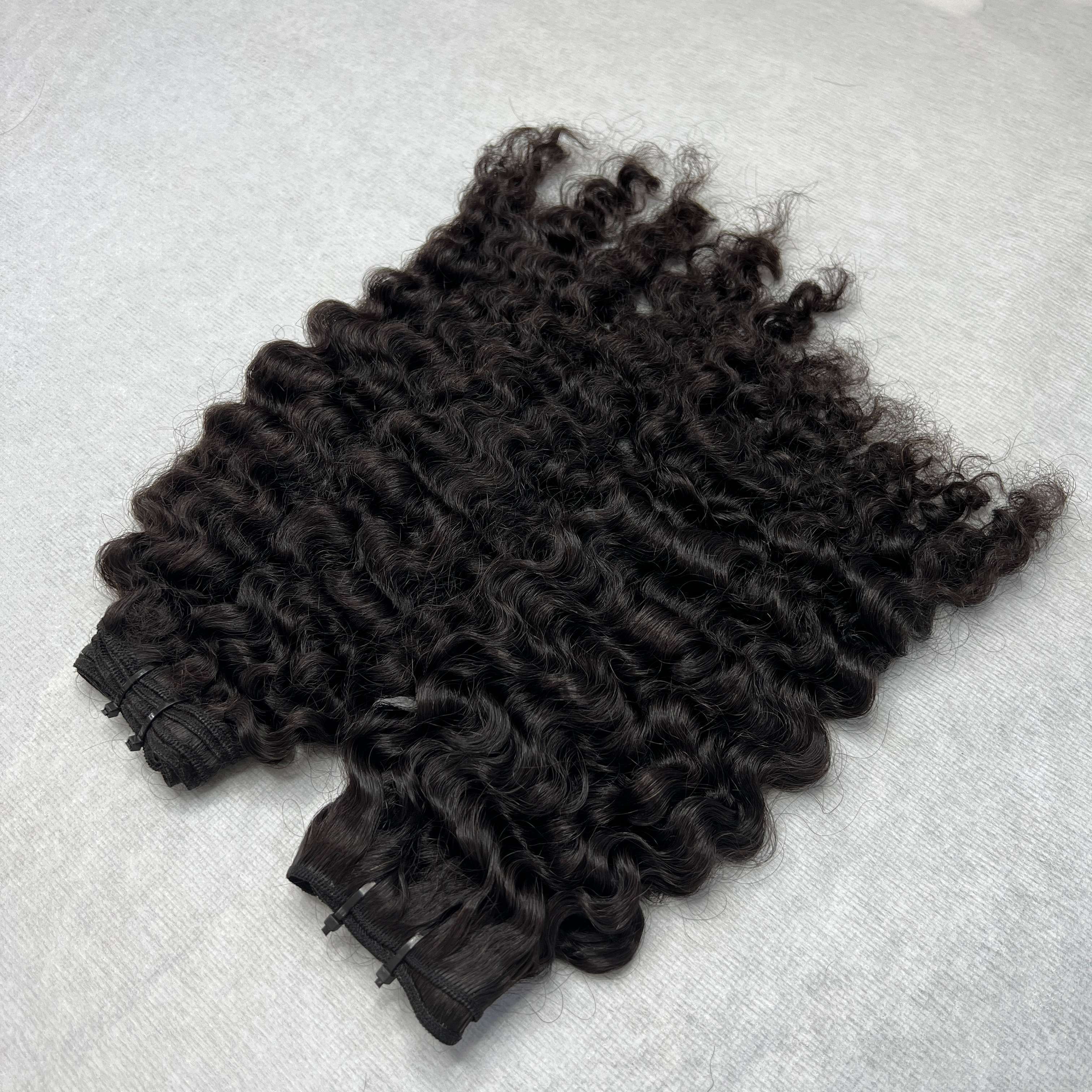 Vietnamese Raw Burmese Curly Bundles - Tape In - I Tip 100%  Virgin Cuticle Aligned Hair Extensions