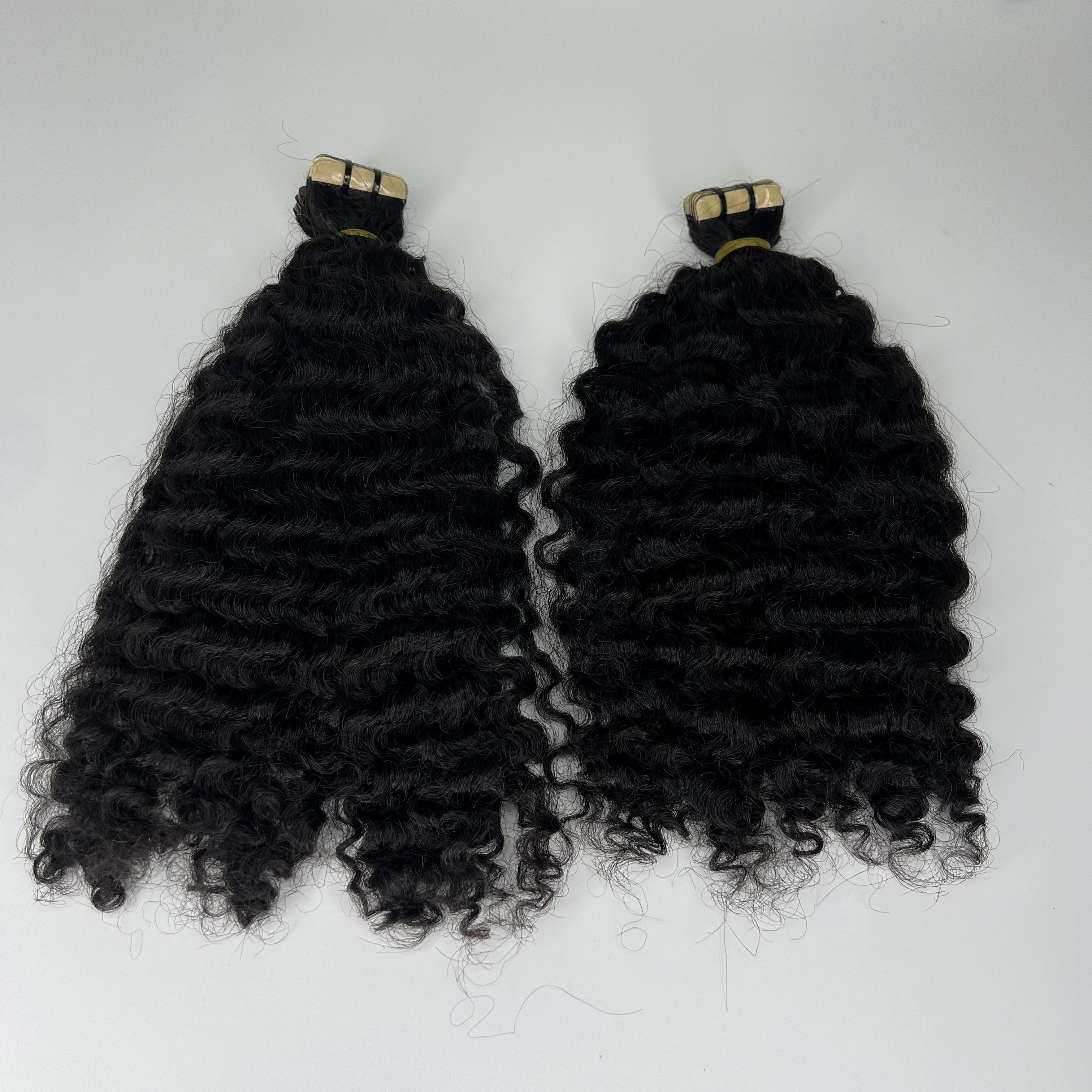 Eurasian Burmese Curly tape ins Raw Virgin Cuticle Aligned Human Hair Extensions, Burmese Curly In Vietnam Hair