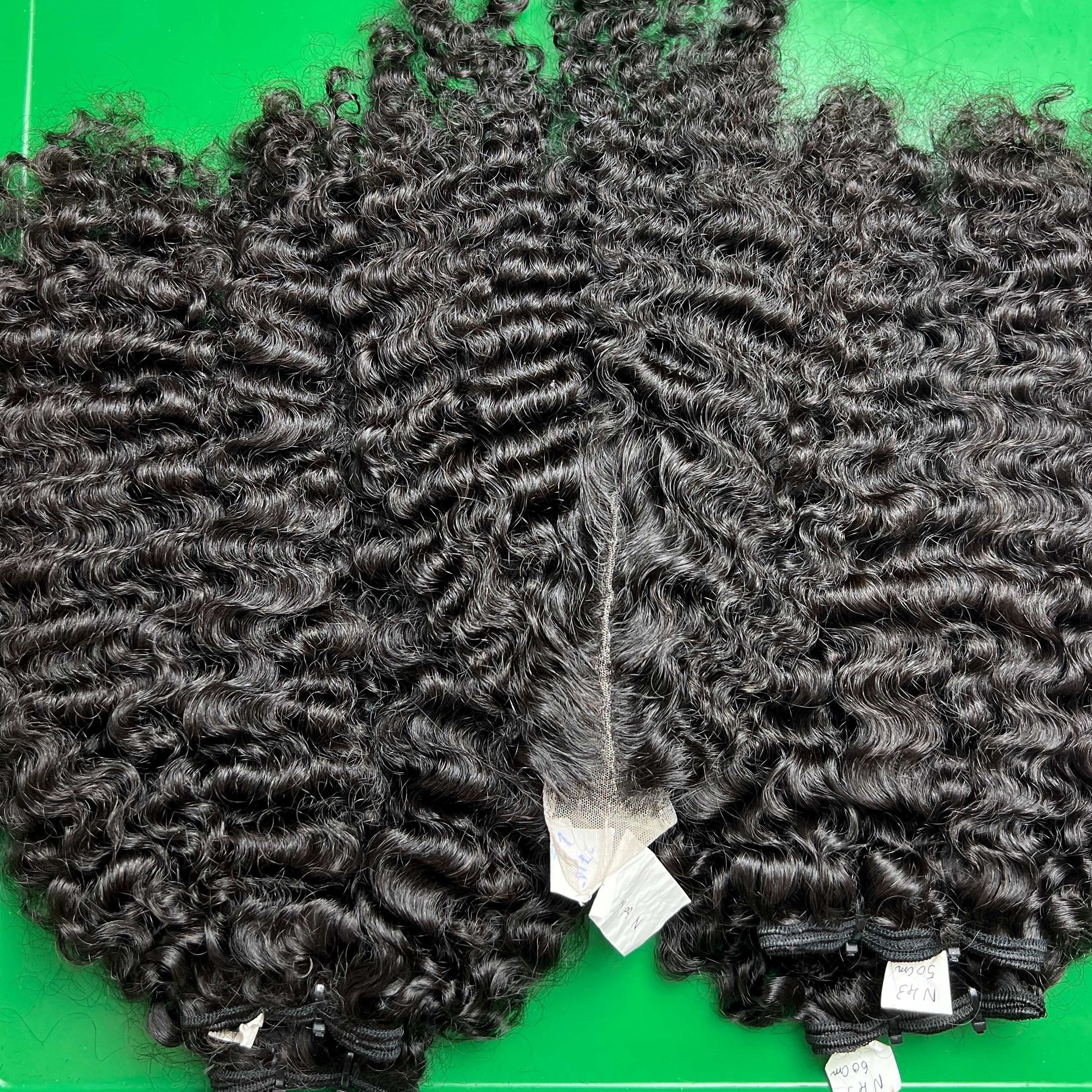 Vietnamese Raw Burmese Curly Bundles - Tape In - I Tip 100%  Virgin Cuticle Aligned Hair Extensions