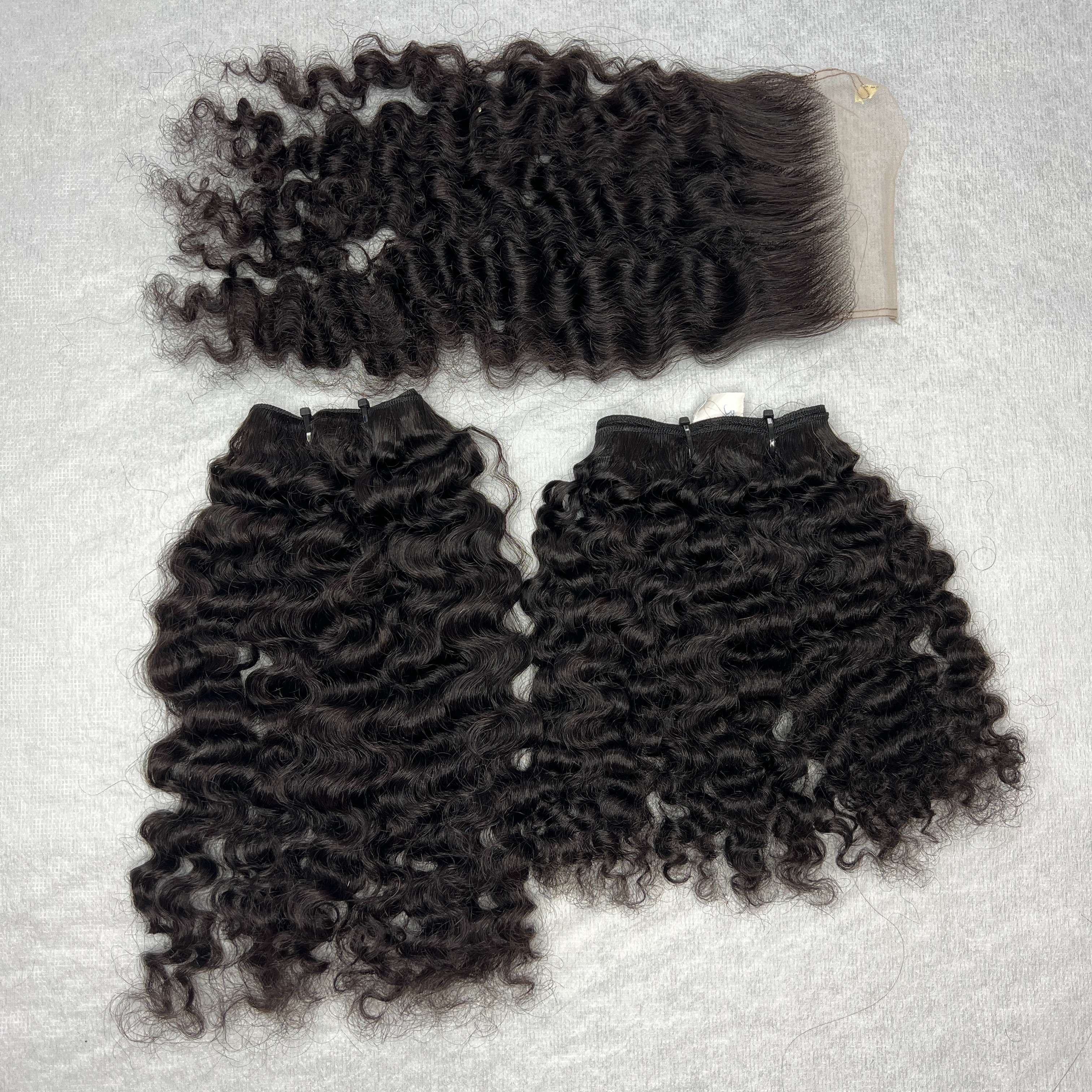 Vietnamese Raw Burmese Curly Bundles - Tape In - I Tip 100%  Virgin Cuticle Aligned Hair Extensions