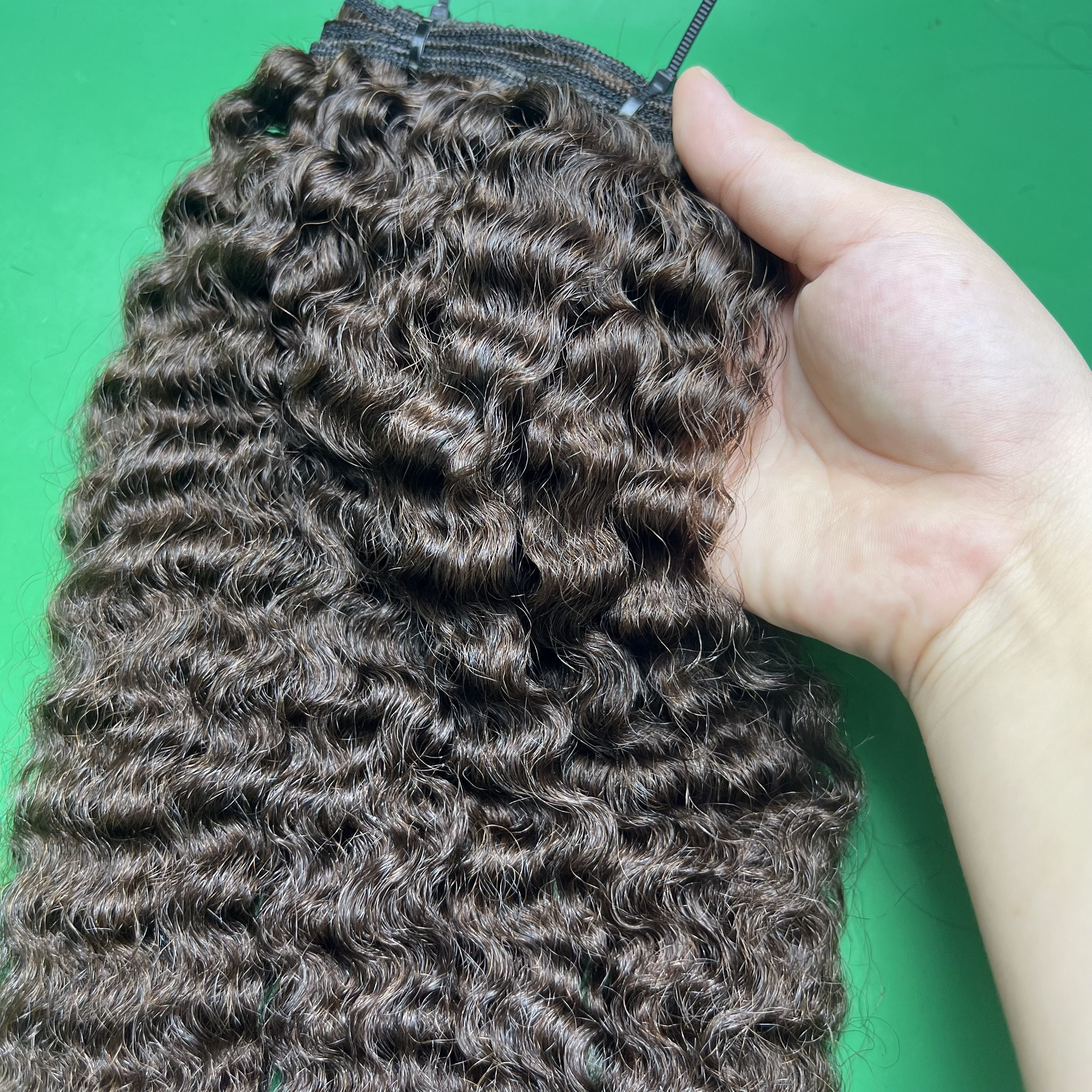 Best Selling Long Burmese Curly Raw Human Hair Extensions Double Drawn Burmese Curly Human Hair Bundles From Vietnam