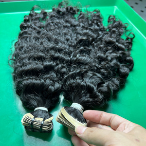 Burmese Curly In Bundles/ Tape-Ins/ I-Tip Human Hair Extensions, Viet Nam Hair Vendor Hair Stylist Raw Virgin