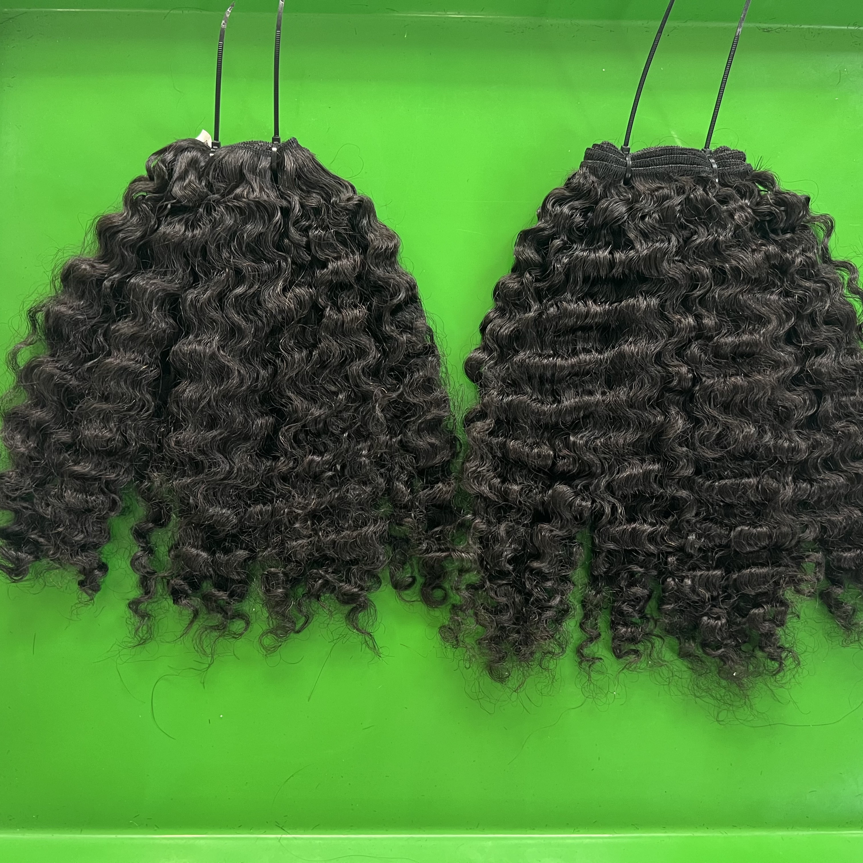 Burmese Curly Natural Black Color Vietnamese Human Hair Virgin Cuticle Aligned Bulk Hair Extensions