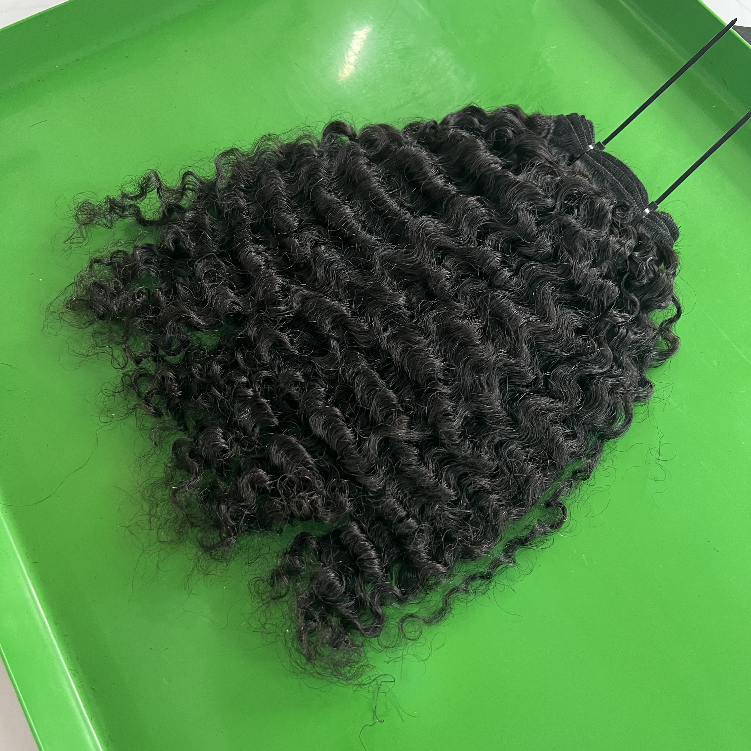 Burmese Curly Natural Black Color Vietnamese Human Hair Virgin Cuticle Aligned Bulk Hair Extensions