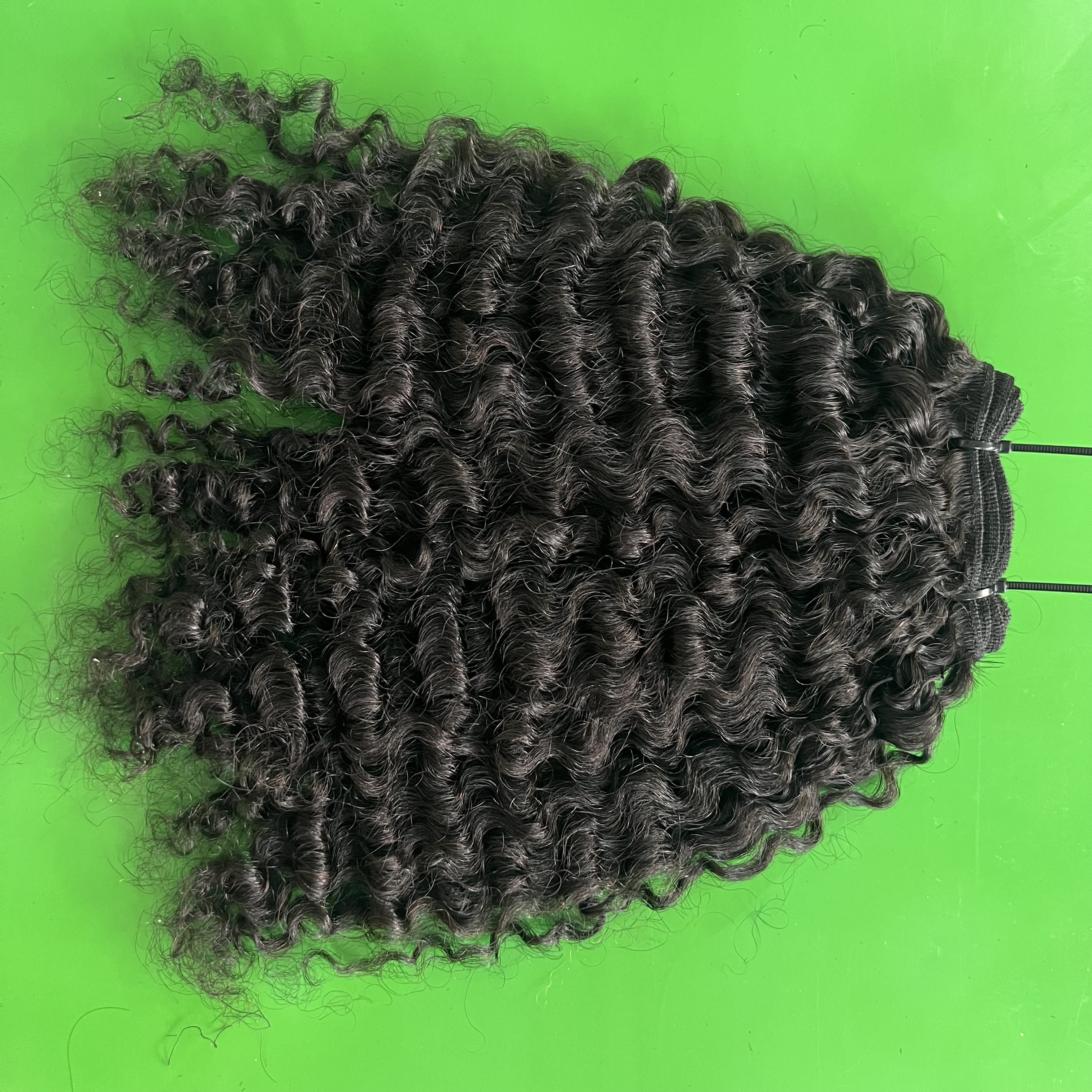 Burmese Curly Natural Black Color Vietnamese Human Hair Virgin Cuticle Aligned Bulk Hair Extensions