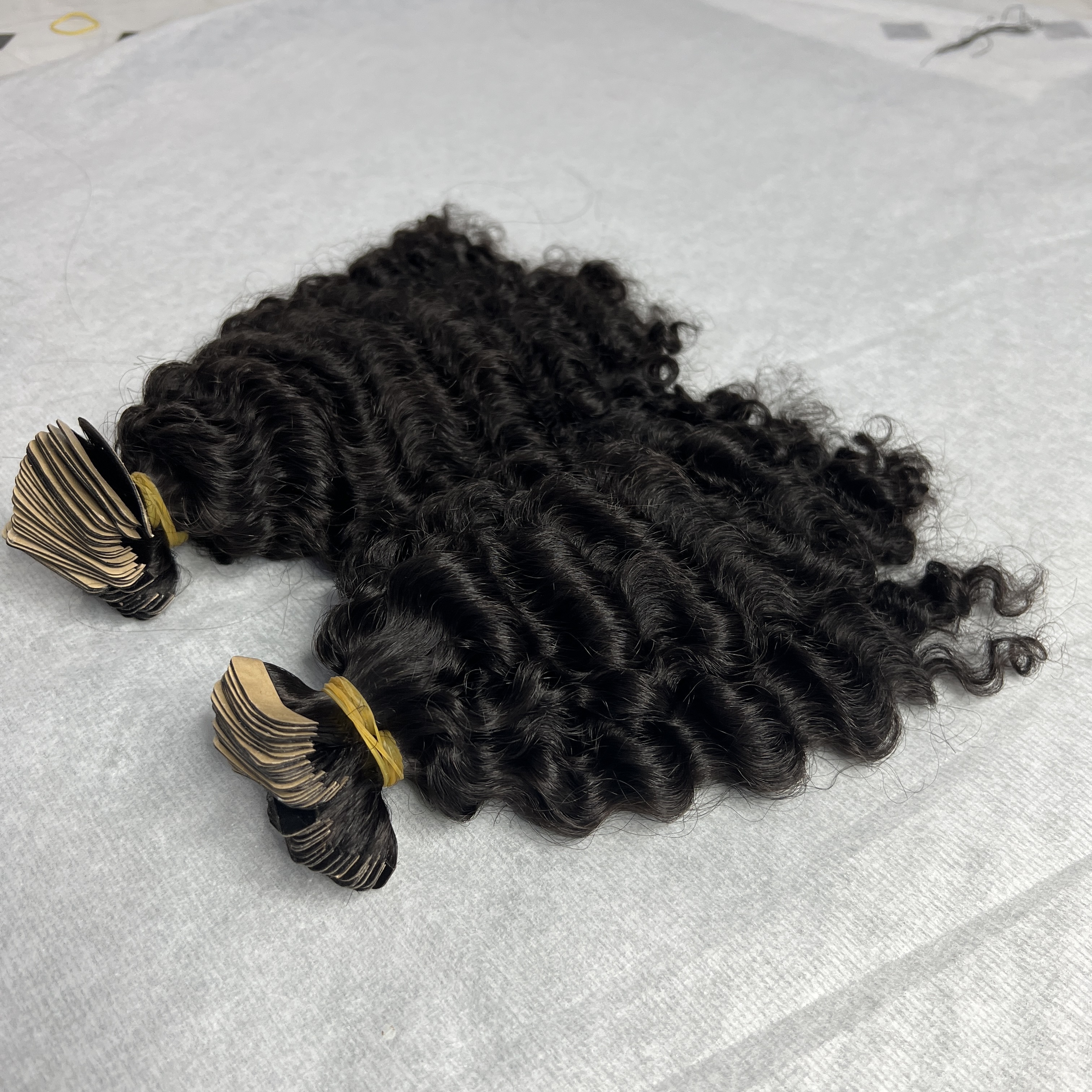 Burmese Curly In Bundles/ Tape-Ins/ I-Tip Human Hair Extensions, Viet Nam Hair Vendor Hair Stylist Raw Virgin