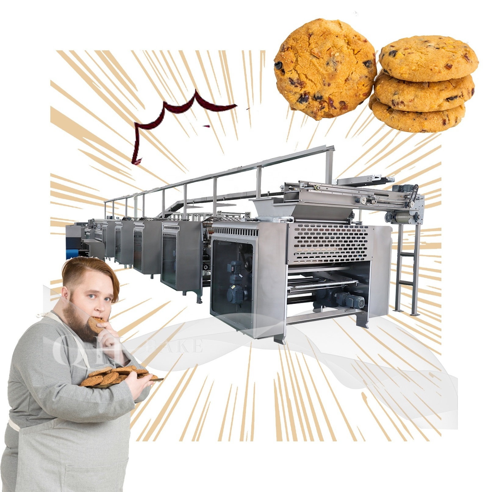 Full automaticbiscuits made machine / rotary moulder cracker machine / biscuit baking machine price for biscuit making