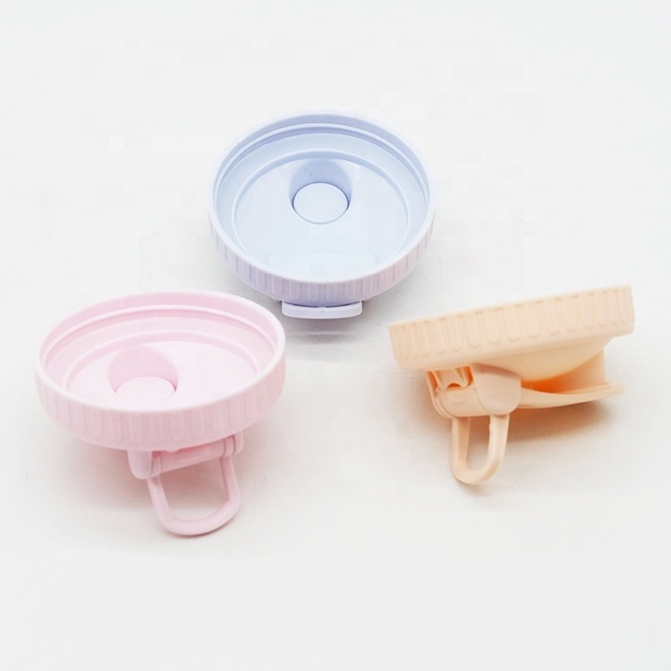 Makaron Colorful Plastic Flip Cap 86MM Screw PET Spout Lid for Glass Mason Jars