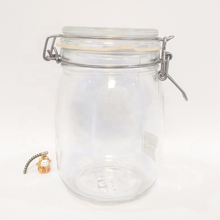 Wholesale Glass Stash Jars Bottles Swing Top Glass Storage Jar Clip Top Glass Pickled Food Jar