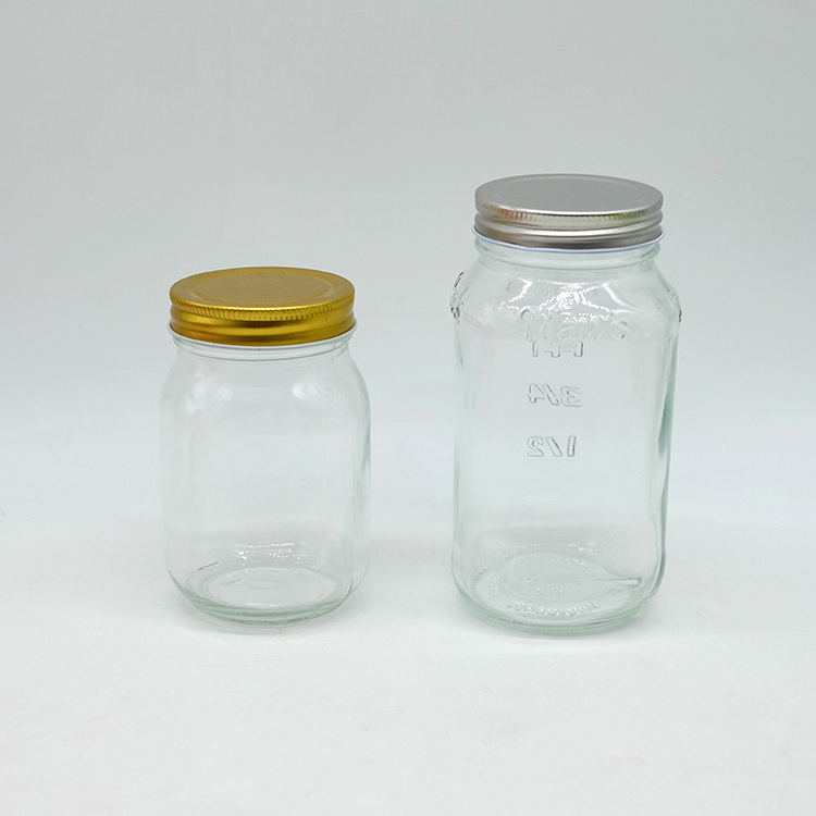 Wholesale 750ml Regular Mouth 70mm Glass Mason Storage Jar with Tinplate Lids for Honey Jam Candy Sauce