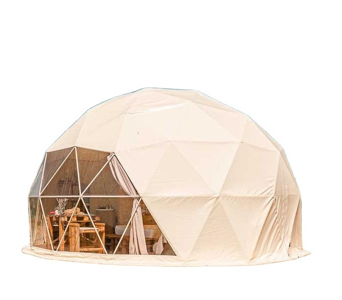 outdoor luxury pvc prefab domo sphere polydome Casa automatic tent pop up dome tent with heating