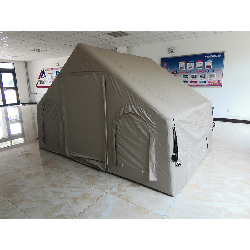 Aosener one bedroom  inflatable tent family 2 people luxurious air pole camping outdoor inflatable tent with pump