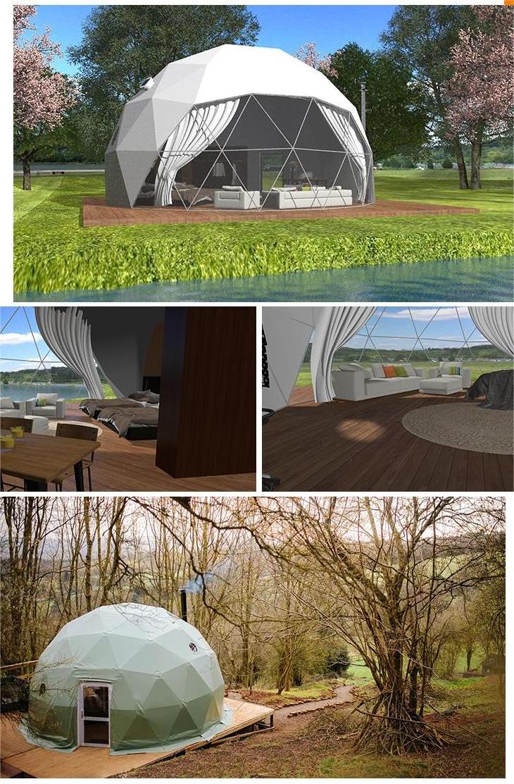 5m glamping tent For Camping Party Glamping Geodesic Domes Diameter 5m Dome Tent