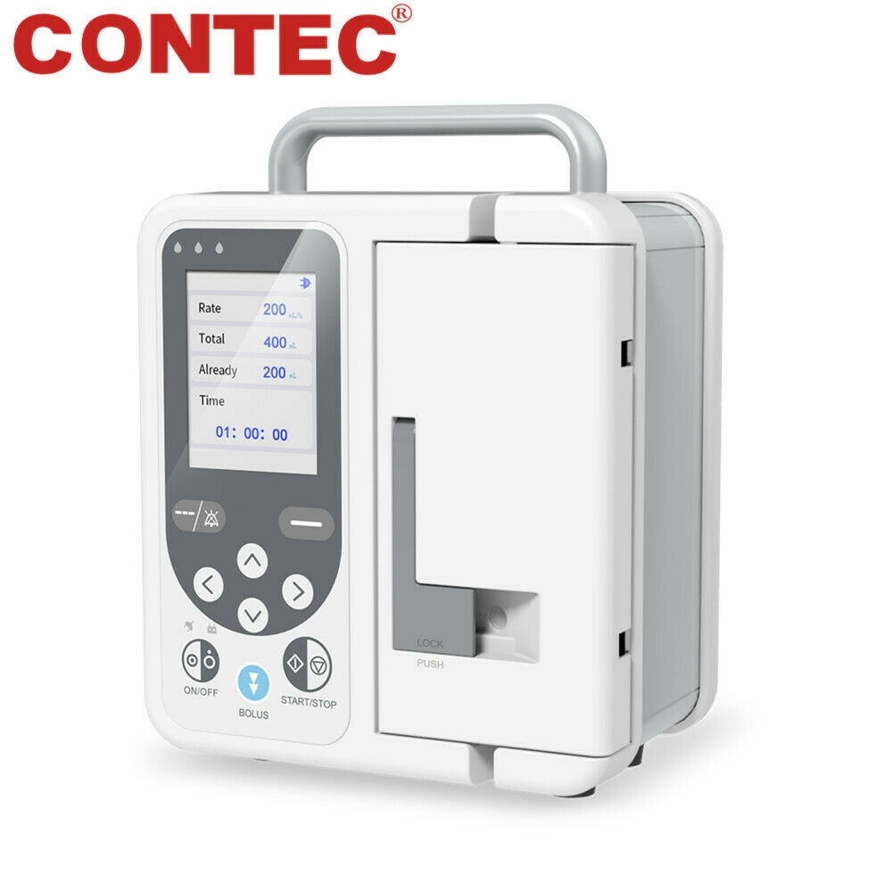 Contec SP750 Volumetric Infusion Pump IV & Fluid Syringe Pump Equipment Alarm & Calibration