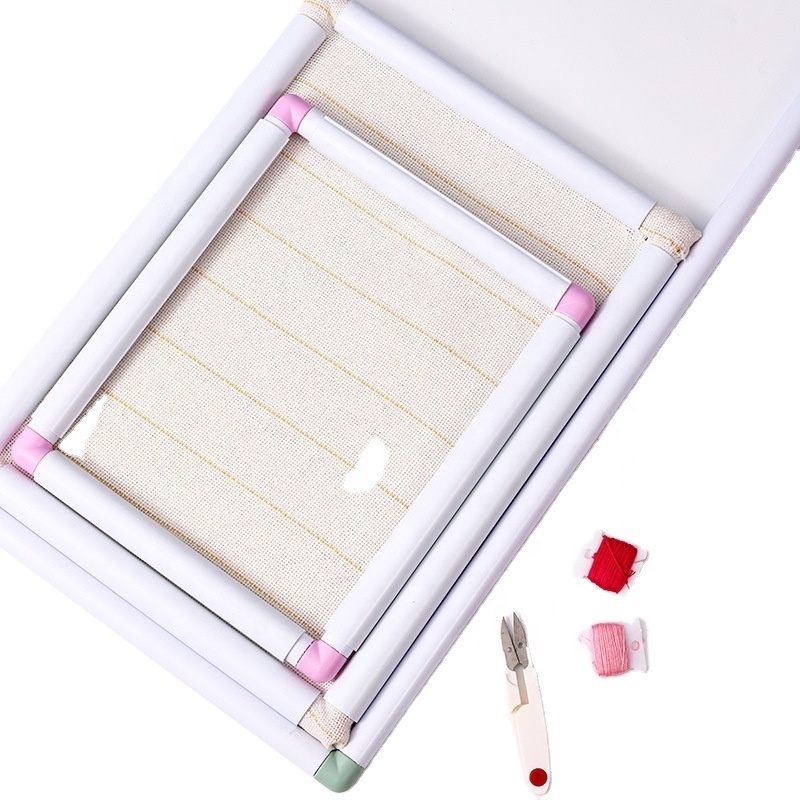 High Quality Square PVC Embroidery Frame Eco-Friendly Plastic Cross Stitch Tool Knitting/DIY Hand Usage Cheap Price