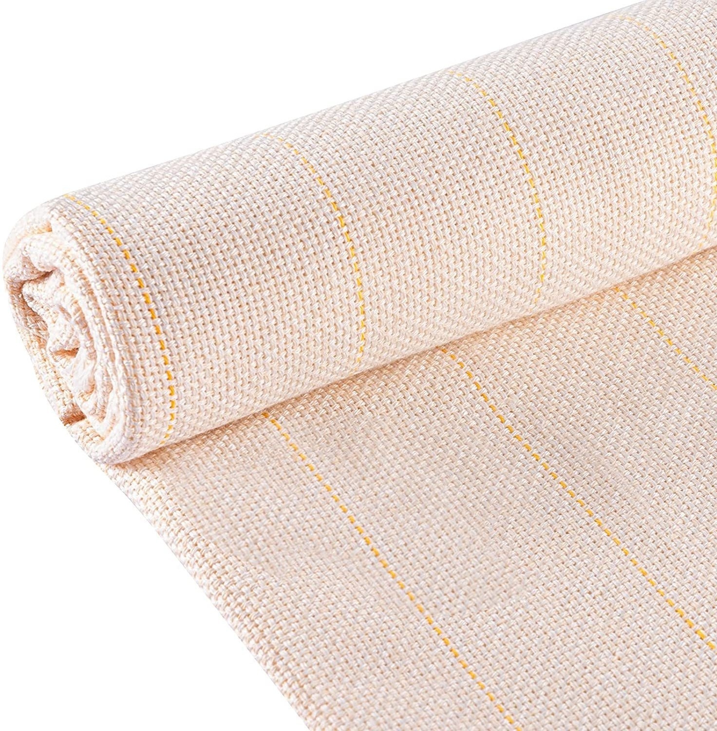 YELLOW LINE White embroidery roll cotton poly backing rug carpet tufting fabric primary monk tufting cloth for tufting gun