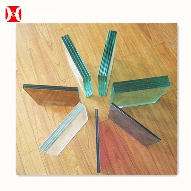 6.38mm Safty PVB Tempered Laminated Glass Clear Toughened Flat/Curved Laminated Glass Wall