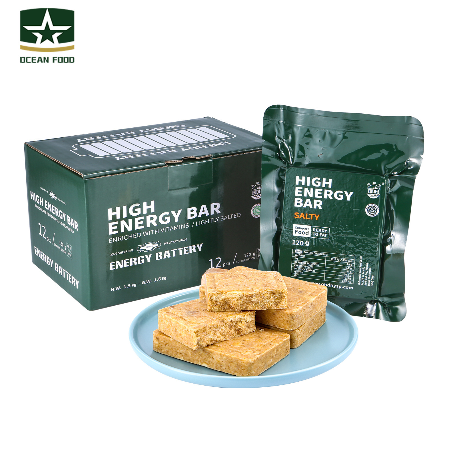 BDH High Energy Bar Salty Pepper combat ration pack MRE meals ready