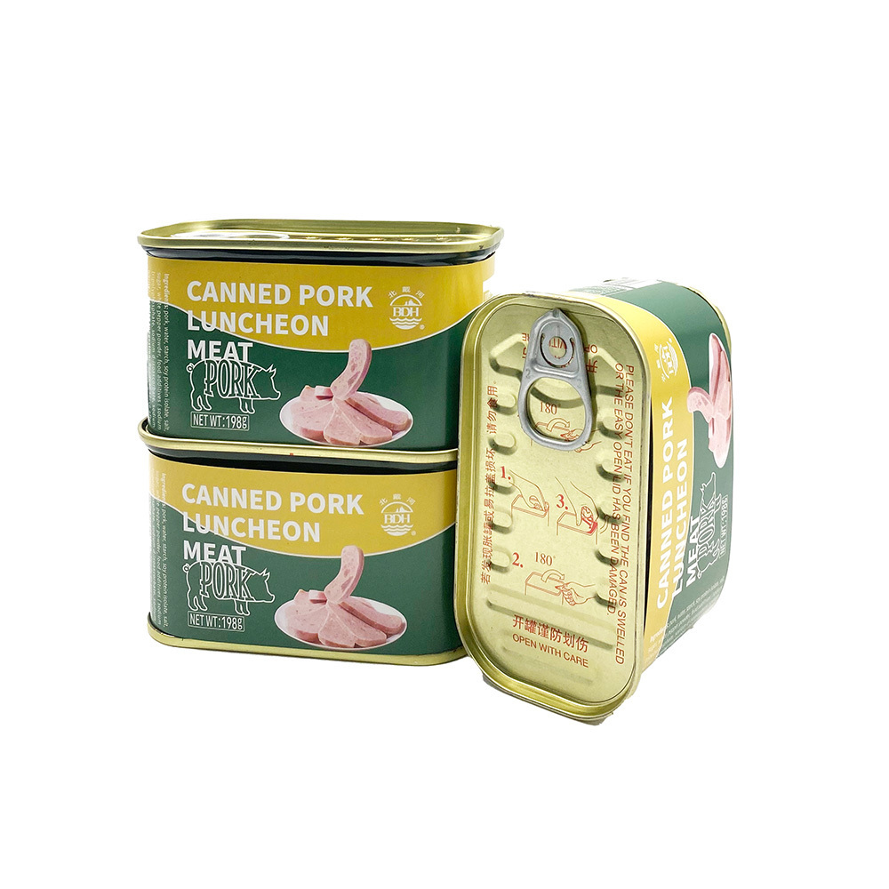 Canned pork luncheon meat instant emergency high energy food