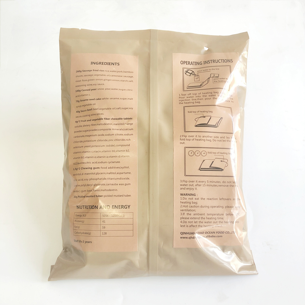 New Emergency Mre Self Heating mre food ration