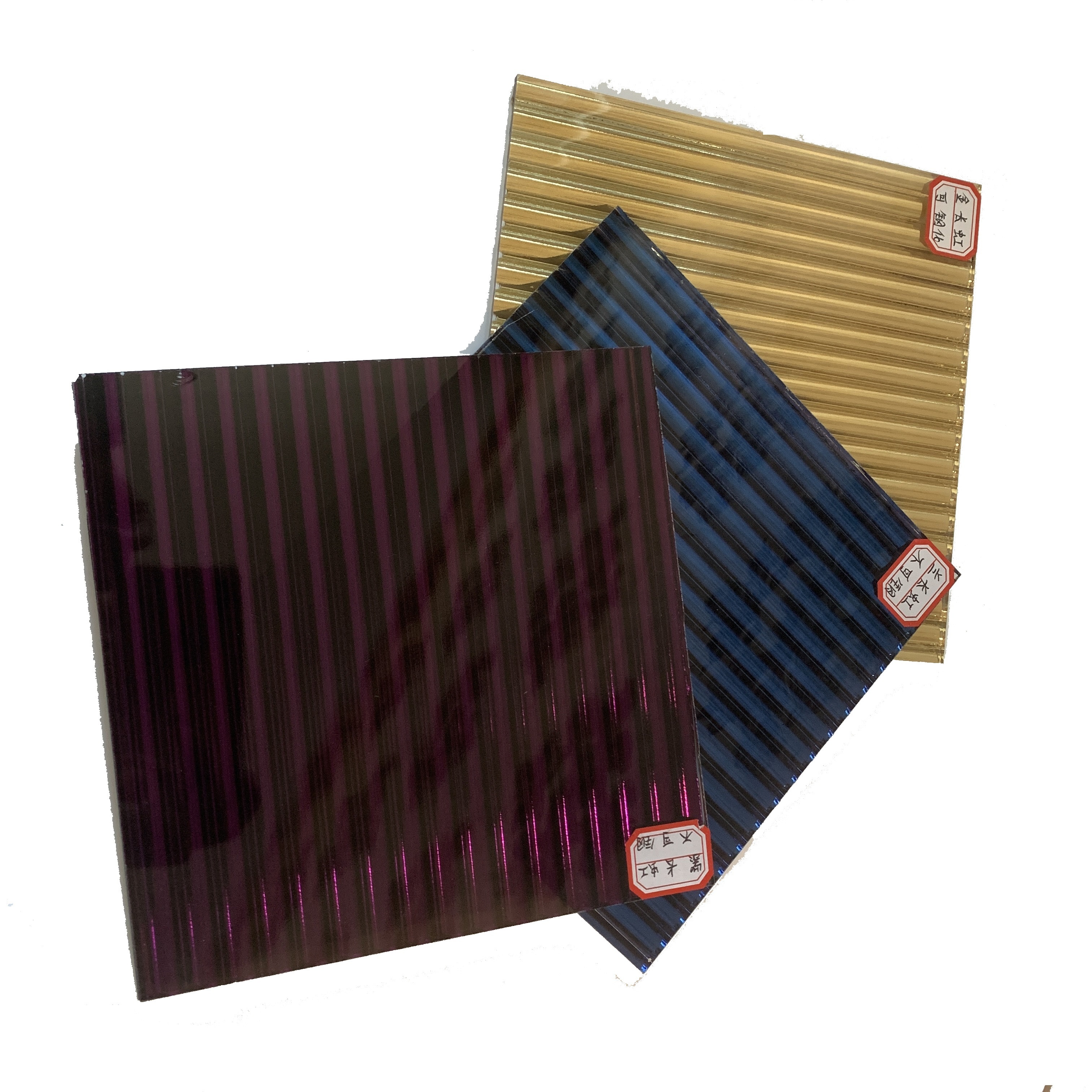 Texture Toughened Glass Gold Grey Pink Red Color Tinted Moru Reeded Fluted Obscured Glass Colorful Pattern Figured Glass