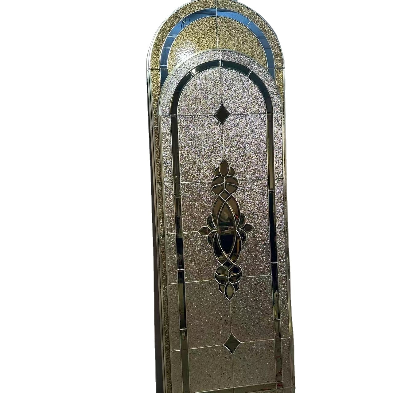 Wholesale stained art glazed glass inserts Handmade decorative door glass nashiji patterned glass