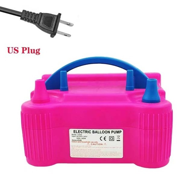 Fashion Portable Electric Air Pump Blue Pink Balloon Stuffer Stuffing Machine Us Uk Balloon Machine Electric Balloon Pump