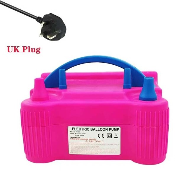 Fashion Portable Electric Air Pump Blue Pink Balloon Stuffer Stuffing Machine Us Uk Balloon Machine Electric Balloon Pump