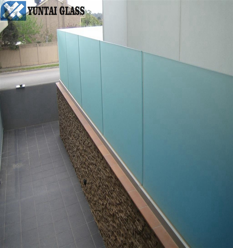 10mm 12mm fine edge frameless translucent tempered glass fencing panels