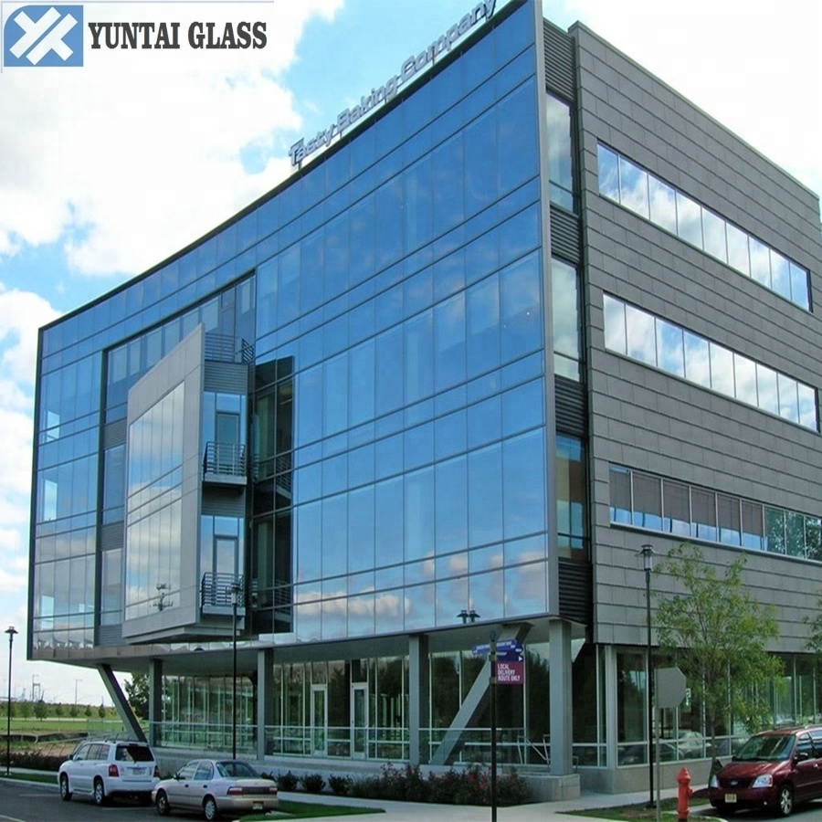 6mm 8mm 10mm 12mm 15mm 19mm Building Ceiling Curtain Wall double tempered laminated glass skylight window curtains