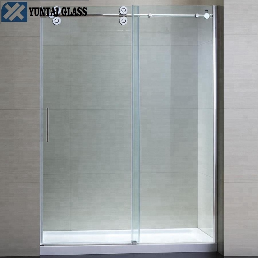 6mm 8mm 10mm 12mm bathroom curved smoke shower enclosure tempered glass french office doors