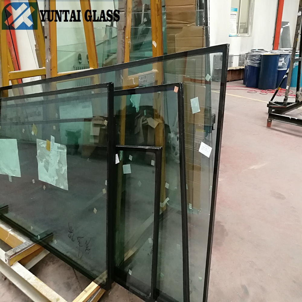 IGU sound proof glass office door , curved tempered insulated glass panels price in China , insulated window glass