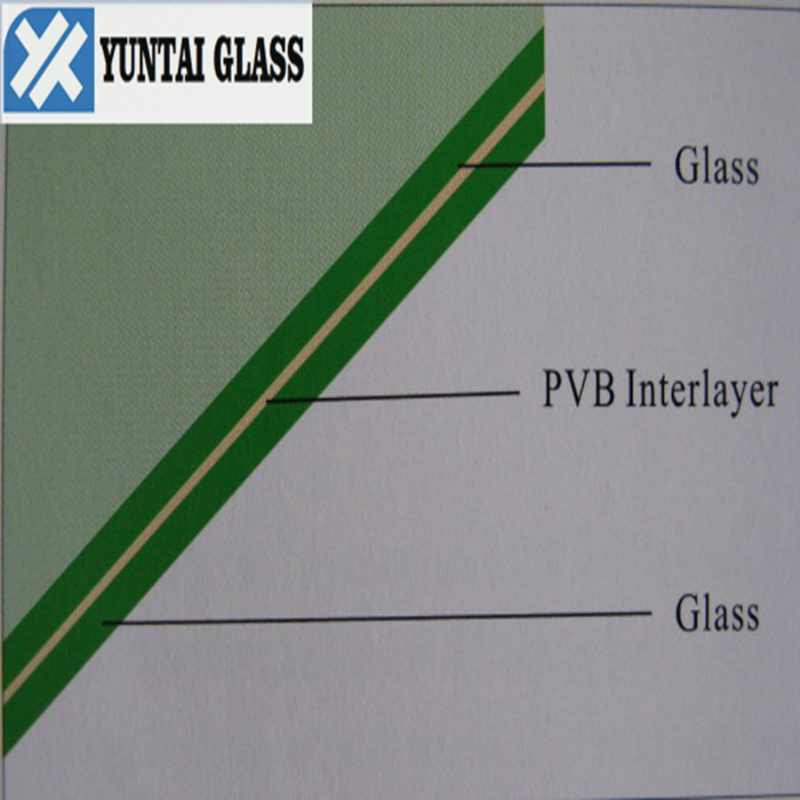 6+6 12mm thick  tempered laminated glass for railing fence with SGCC ANSIZ97.1 TEST TO NORTH AMERICA and Europe