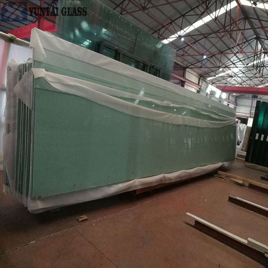 10mm 12mm 15mm 19mm flat bend large customized Jumbo size safety tempered laminated glass with polished edge