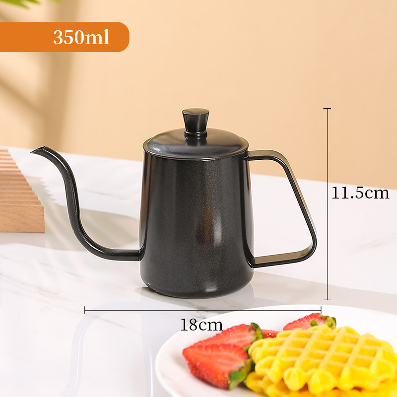 350ml 600ml 304 Gooseneck Stainless Steel Coffee Pot Heatable Black Tea Kettle