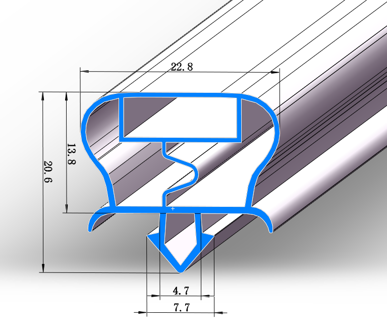 ODM/OEM Freezer Magnet Rubber Strip Fridge Plastic Seal Profile Refrigerator Door Gasket Seal