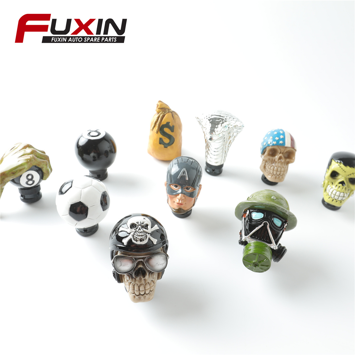 Car novelty modification Gear Shift Knob Styling green Ghost Hand 8 ball skull Gear Stick Shift Lever Knobs Resin Gear Shifter