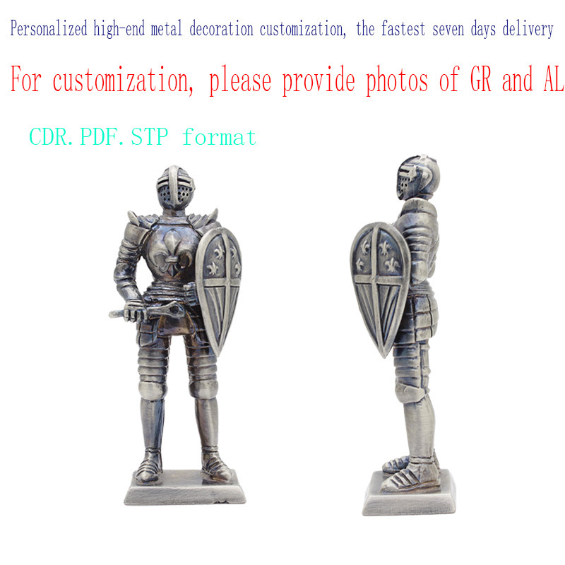 Resin ornament Nordic modern design Roman knight armor decoration craft sculpture office decoration sculpture