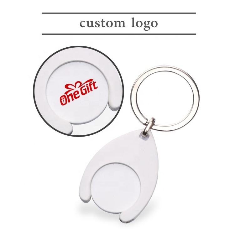 Wholesale Custom Metal Shopping Coin with Keychain ,Trolley Token Key ring,UK Shopping Trolley Coin