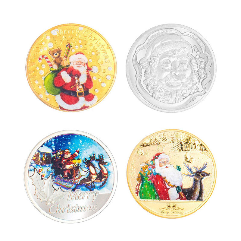 Hot New Product Santa Claus Merry Christmas Commemorative Coin Souvenir Christmas Metal Coin