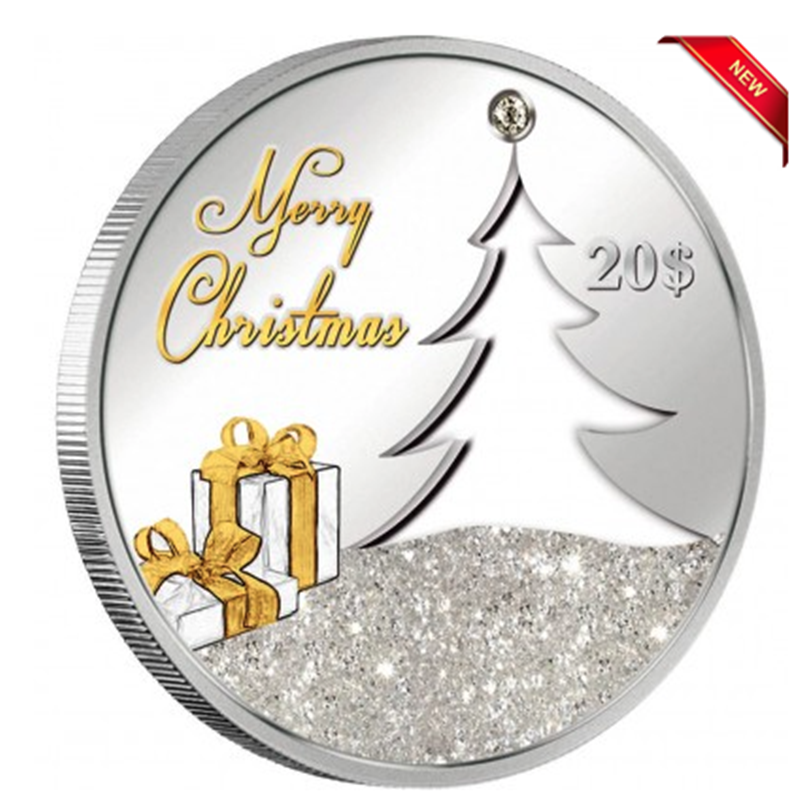 Hot New Product Santa Claus Merry Christmas Commemorative Coin Souvenir Christmas Metal Coin