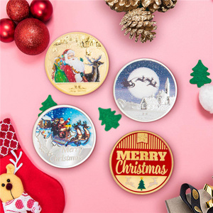 Hot New Product Santa Claus Merry Christmas Commemorative Coin Souvenir Christmas Metal Coin