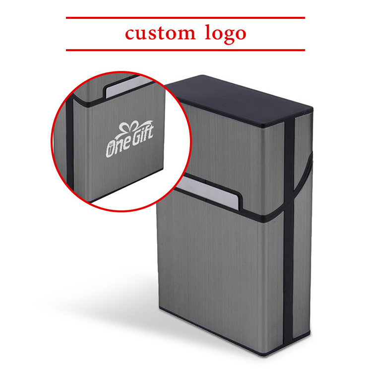 Wholesale Custom Metal Tobacco Cigarette Holder Box Case with Solid Magnetic Flip Top Closure