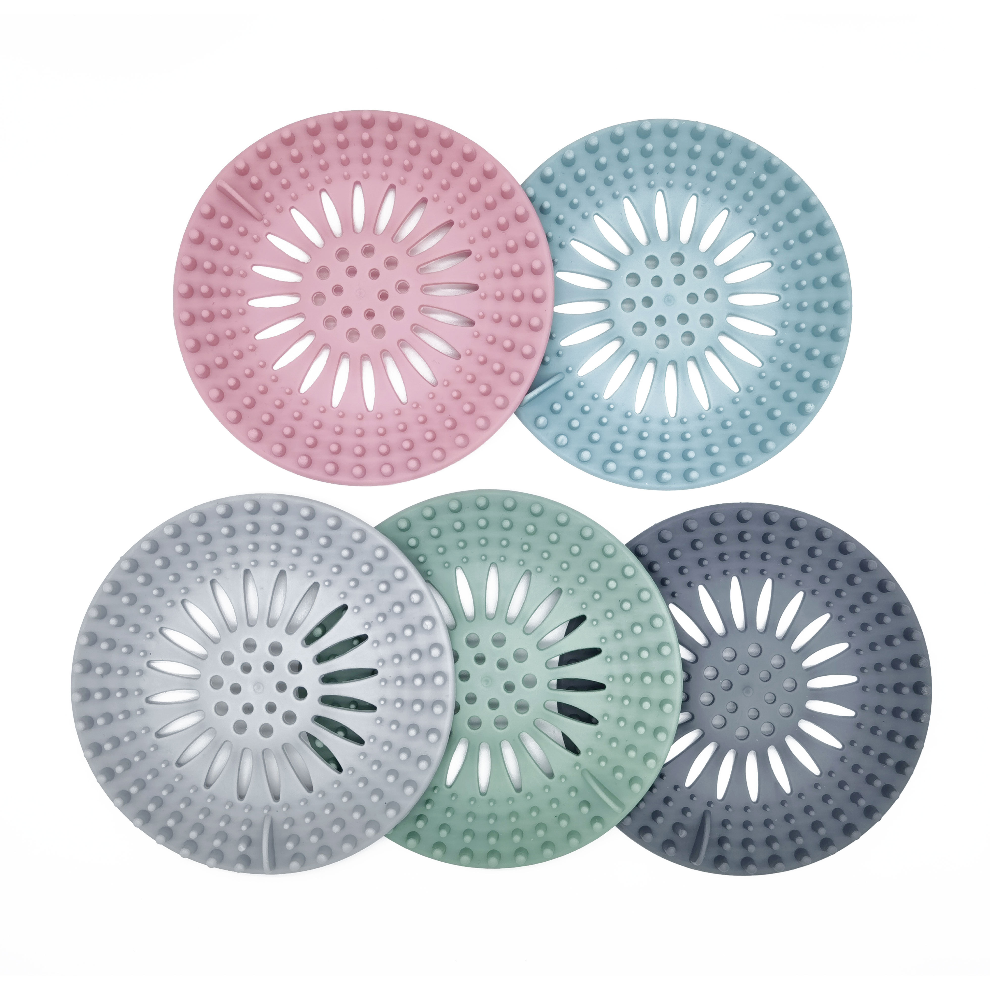 Wholesale Factory Outlet Hair Catcher Durable Silicone High Quality Hair Stopper Shower 13 Modern Strainer Polished Custom Shape