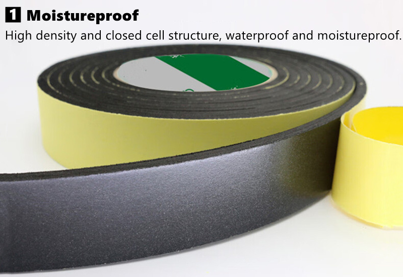 5 Meter Door Sealing Tape Super Sticky Sponge Foam Tape Rubber Single Sided Adhesive EVA Foam Tape Window Seal Strips